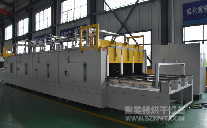 汽車電機定子預(yù)熱,固化,冷卻,與機械人對接固化爐